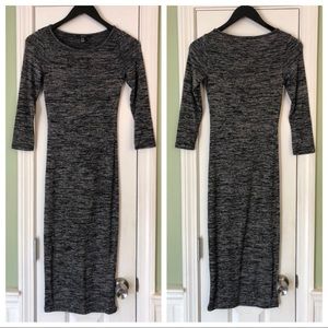 Forever 21 Marled Knit Long Sleeve Bodycon Dress